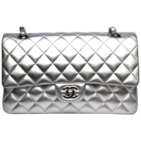 silver chanel boy bag|small silver chanel bag.